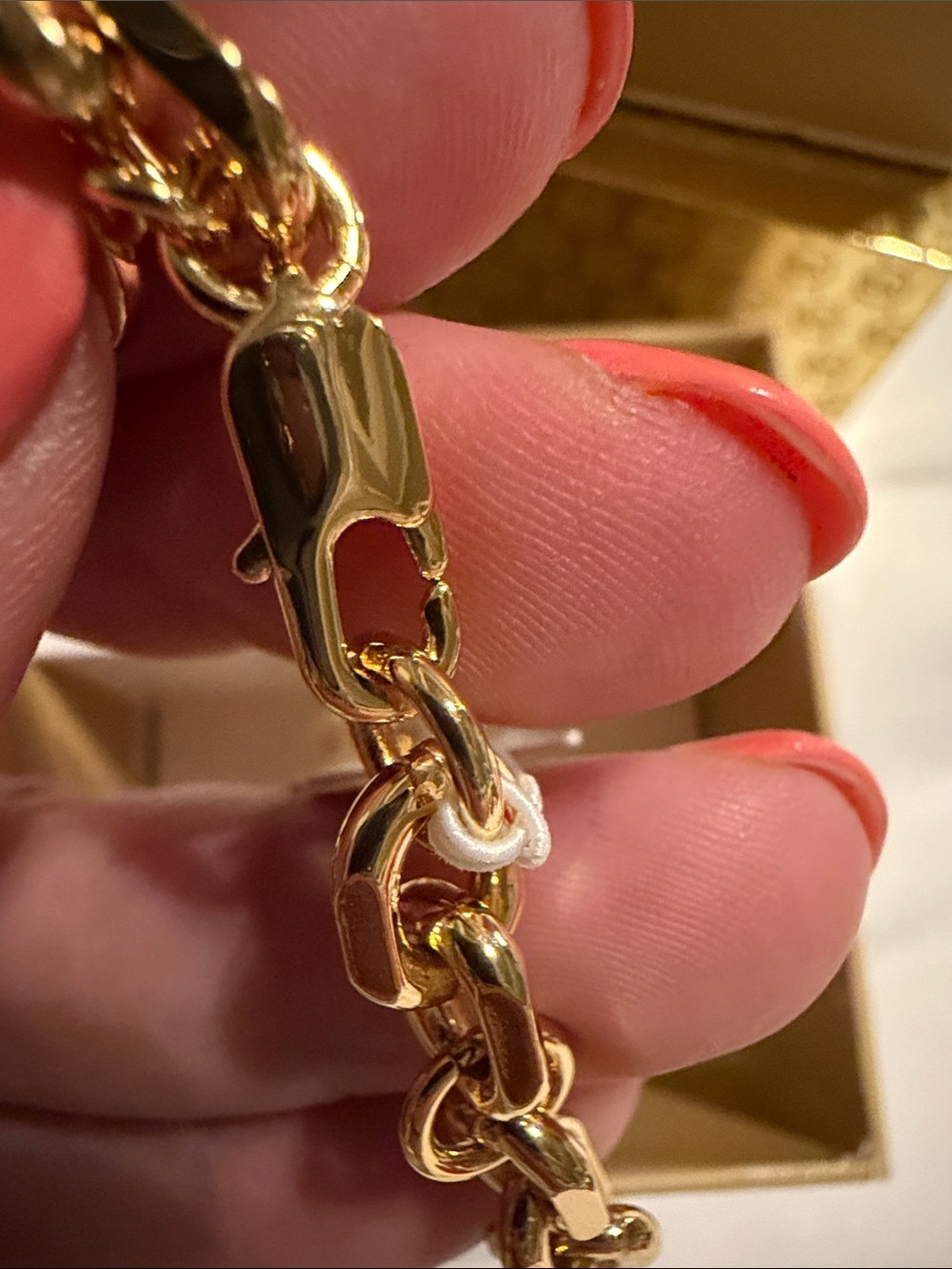 Michael Kors Gold Chain Link Bracelet with MK Logo - Picture 4 of 7